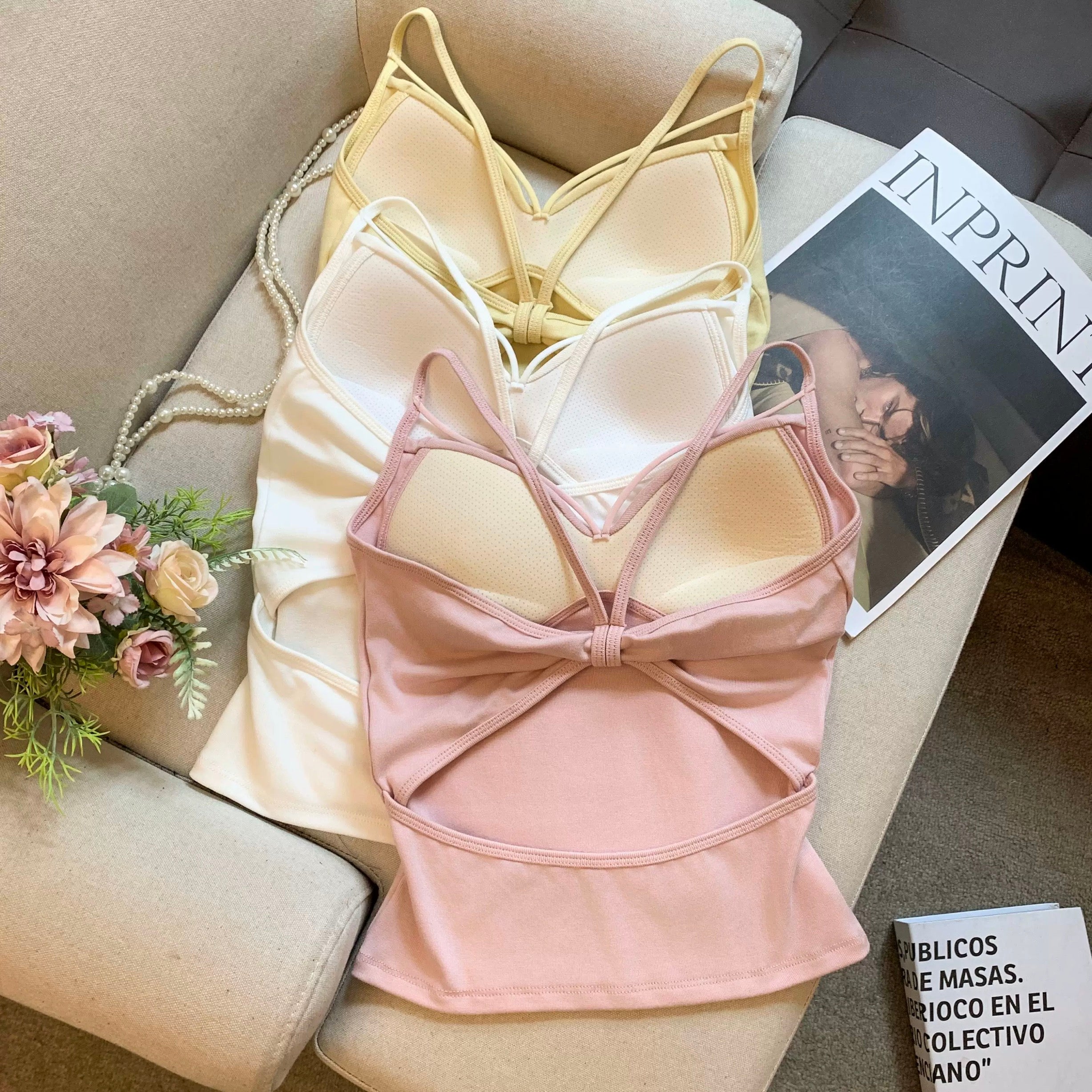 Aura Dual Strap Built-In Bra Top