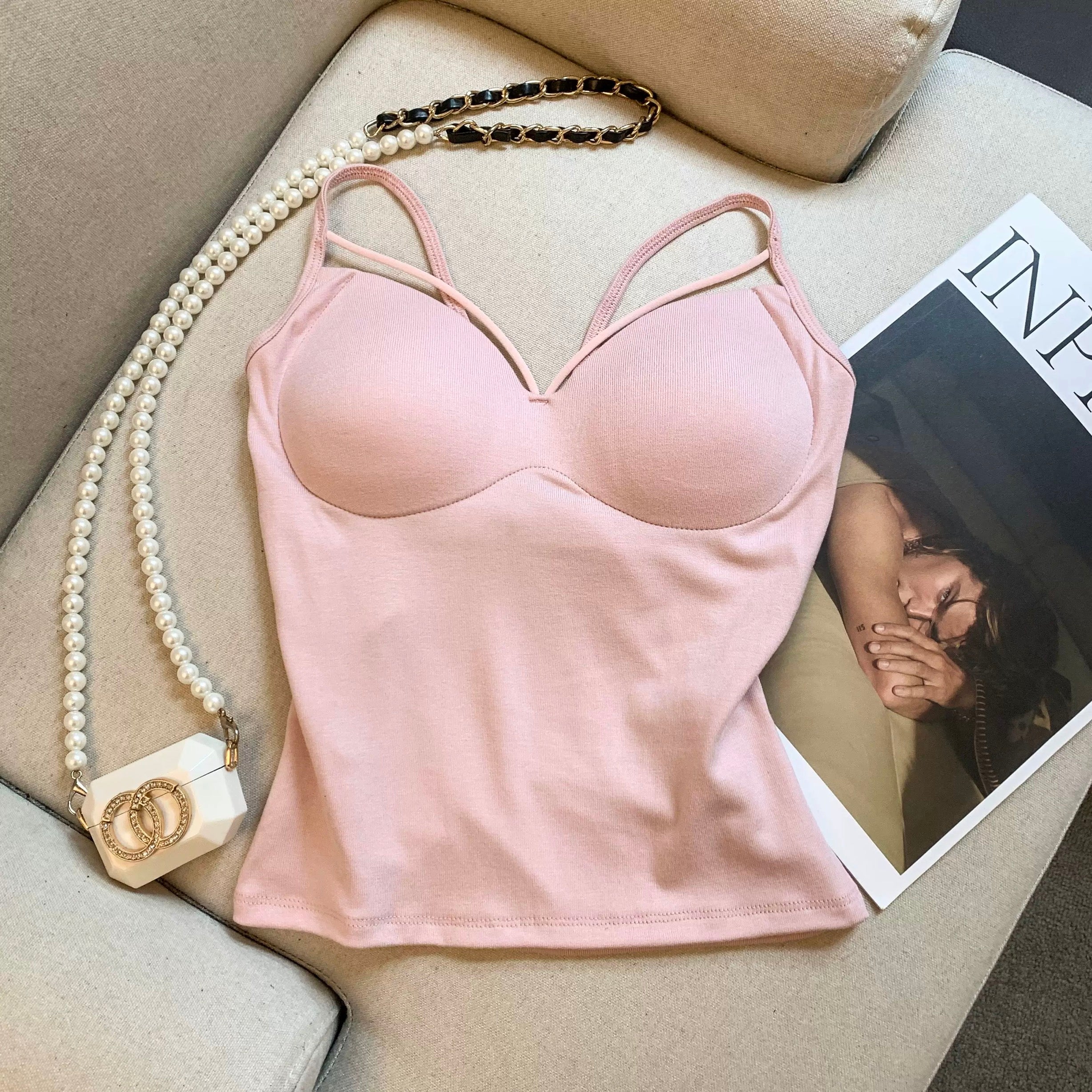 Aura Dual Strap Built-In Bra Top