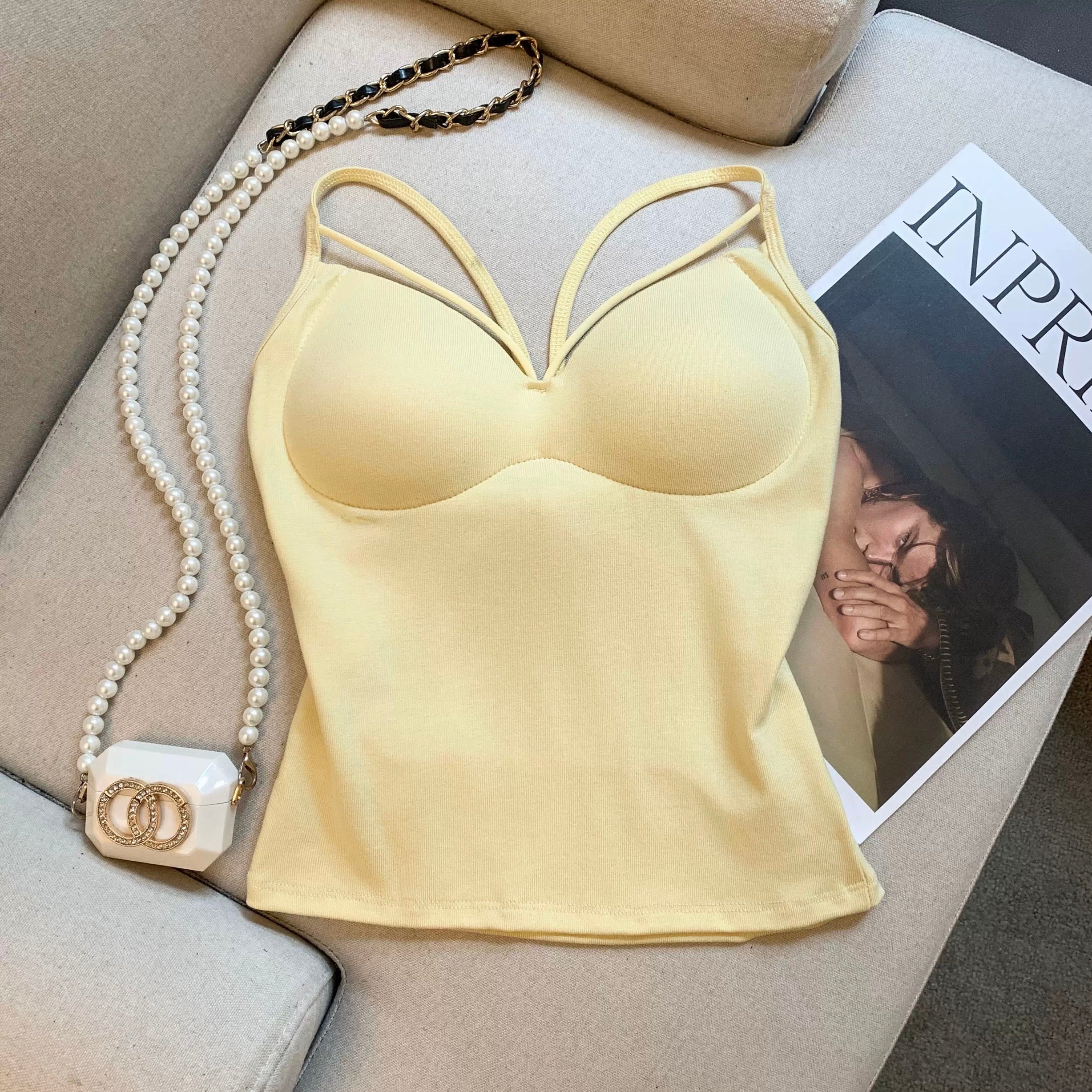 Aura Dual Strap Built-In Bra Top