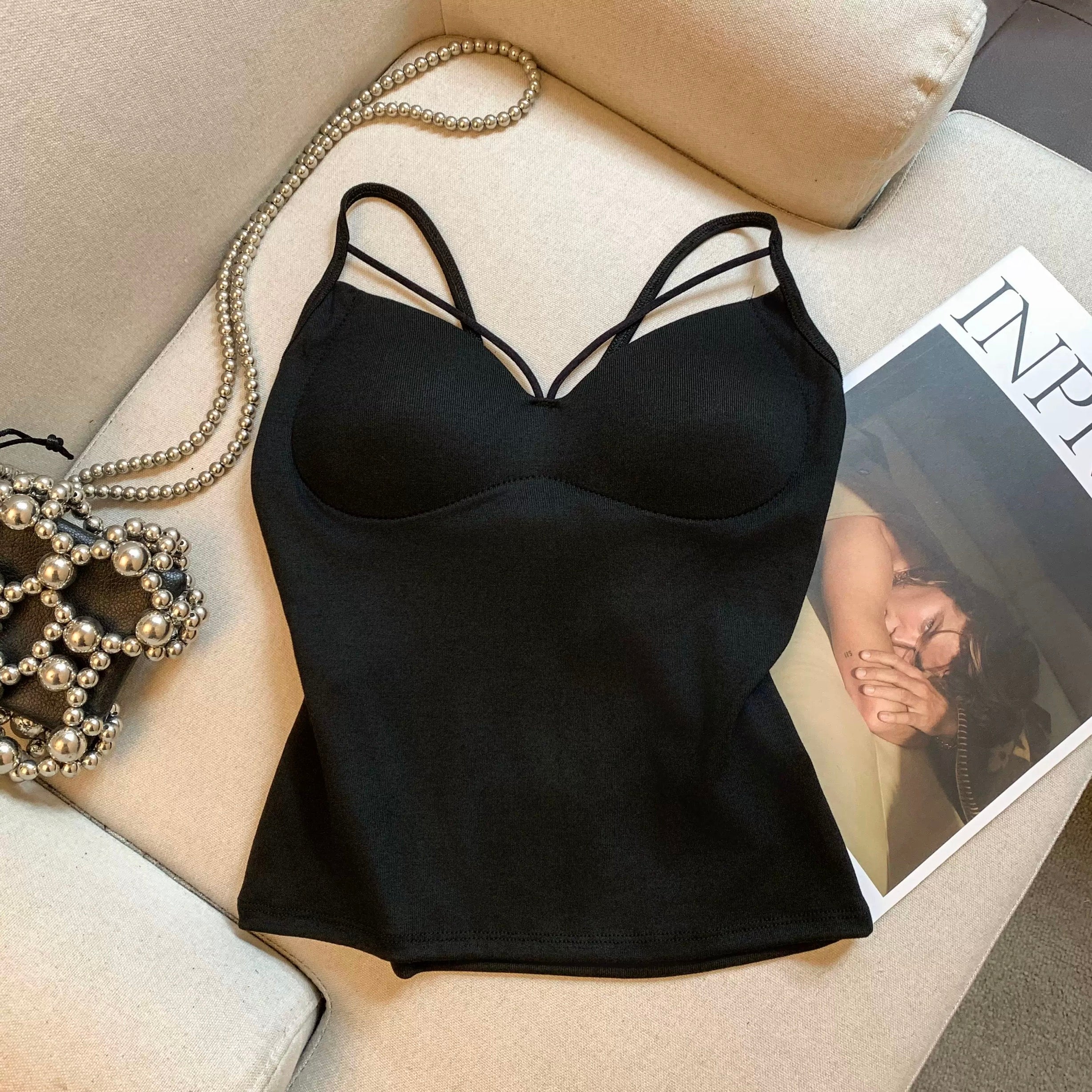 Aura Dual Strap Built-In Bra Top