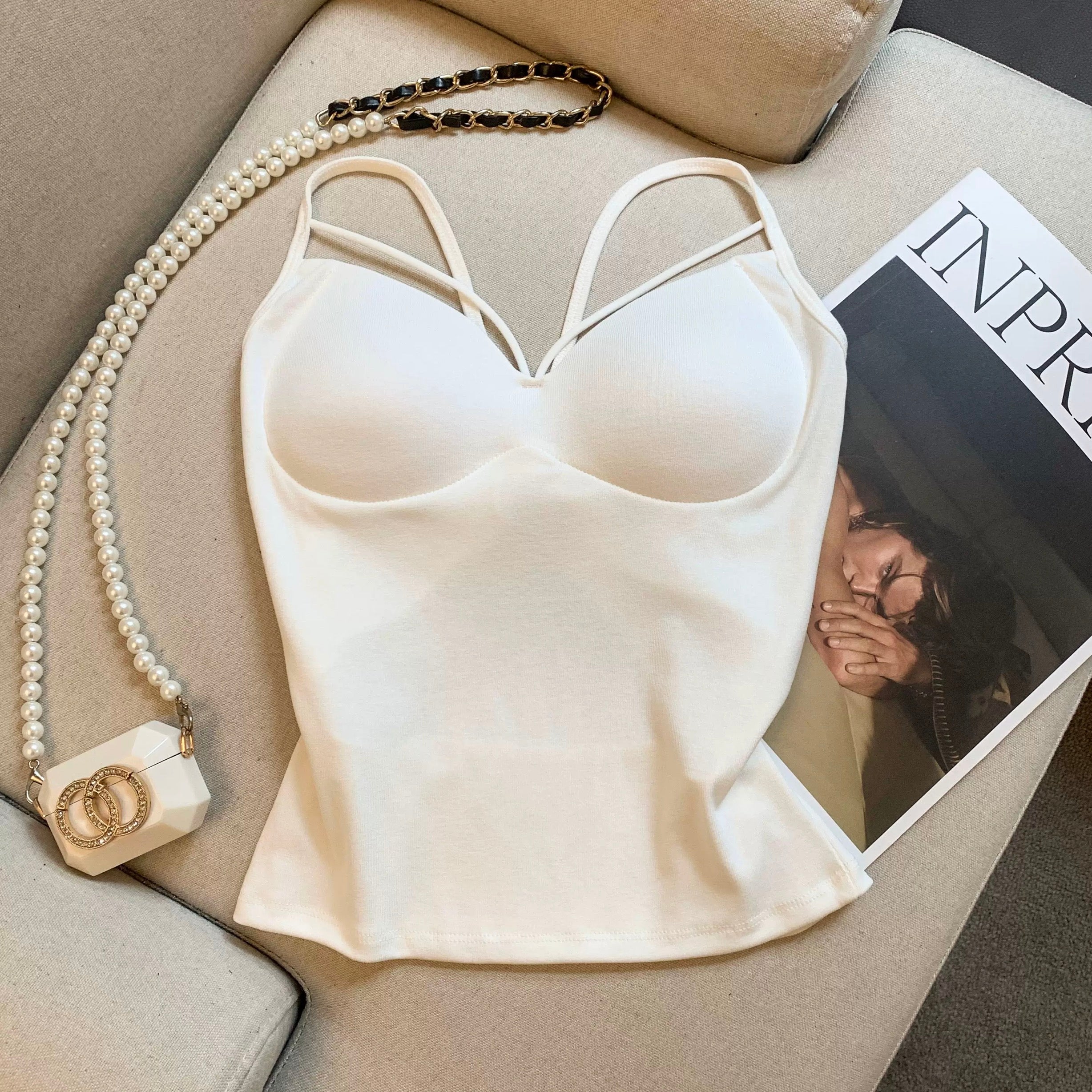 Aura Dual Strap Built-In Bra Top