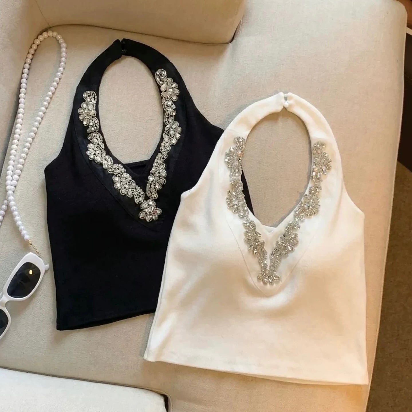 Glam Drip Built-in Bra Top