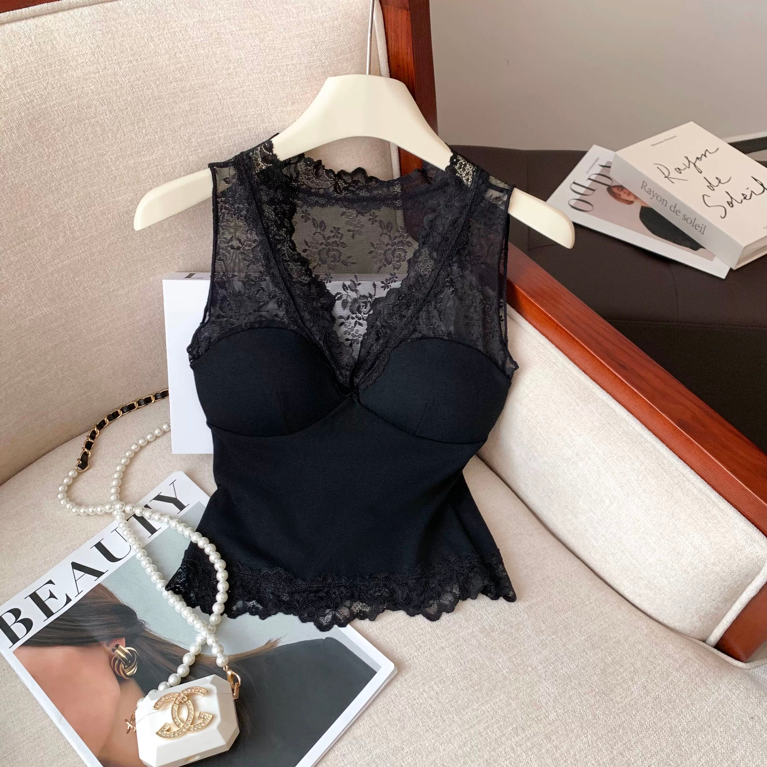 Sheer Grace Built-in Bra Top