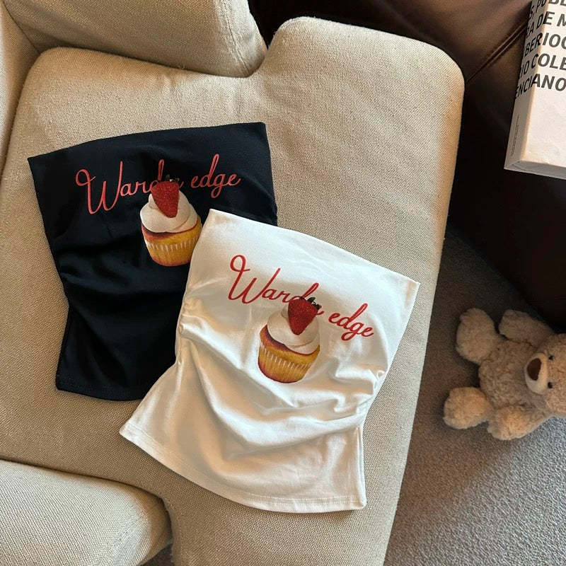 Cherry Whip Built-in Bra Tube Top