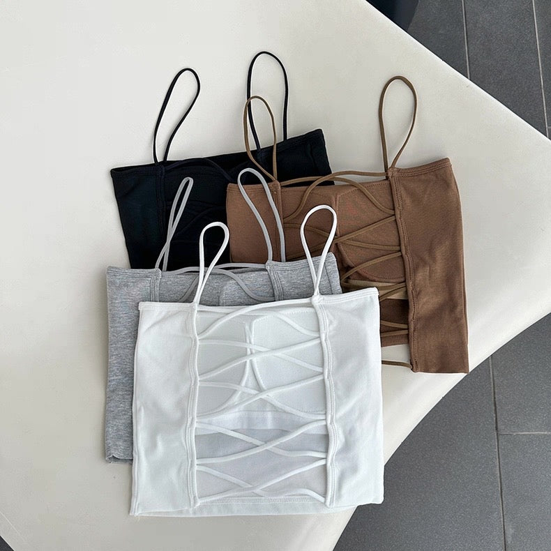 Shanghai Criss Cross Built-In Bra Top