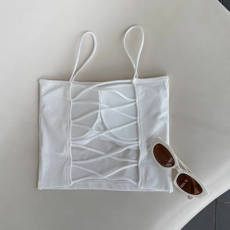 Shanghai Criss Cross Built-In Bra Top