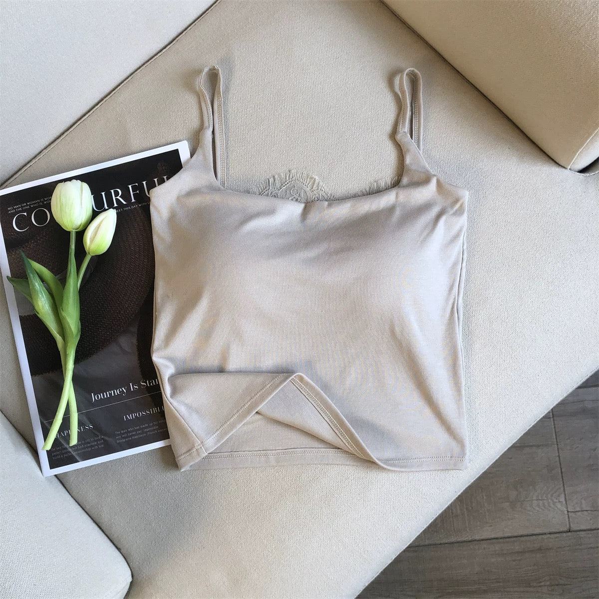 Dubai Back Lace Built-In Bra Top