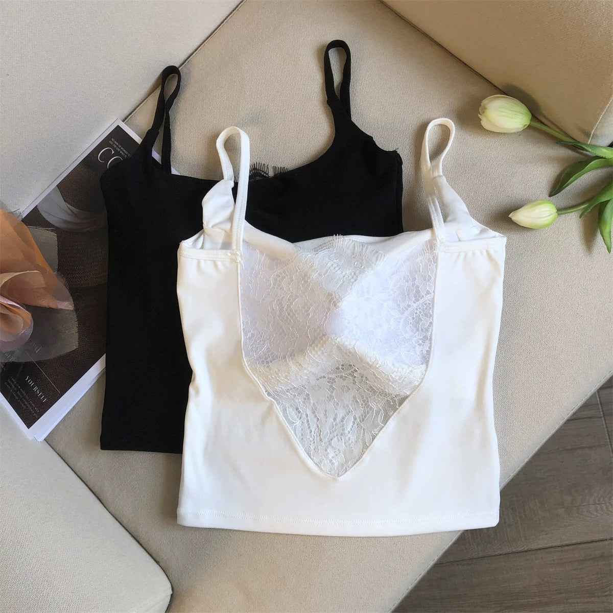 Dubai Back Lace Built-In Bra Top