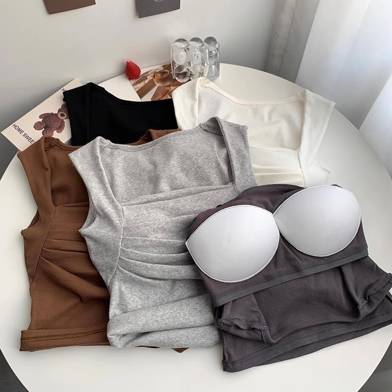 Capetown Ruched Built-In Bra Top