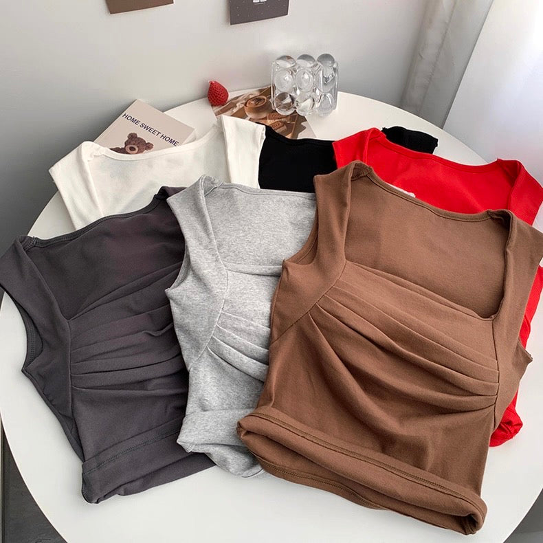 Capetown Ruched Built-In Bra Top