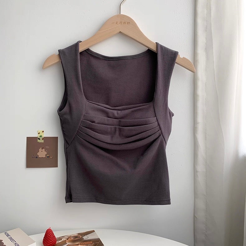 Capetown Ruched Built-In Bra Top