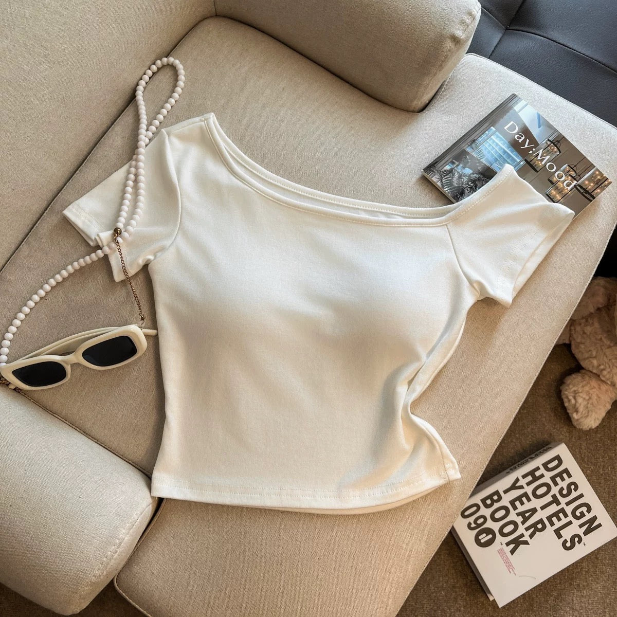 Madrid Drop Shoulder Built-In Bra Top