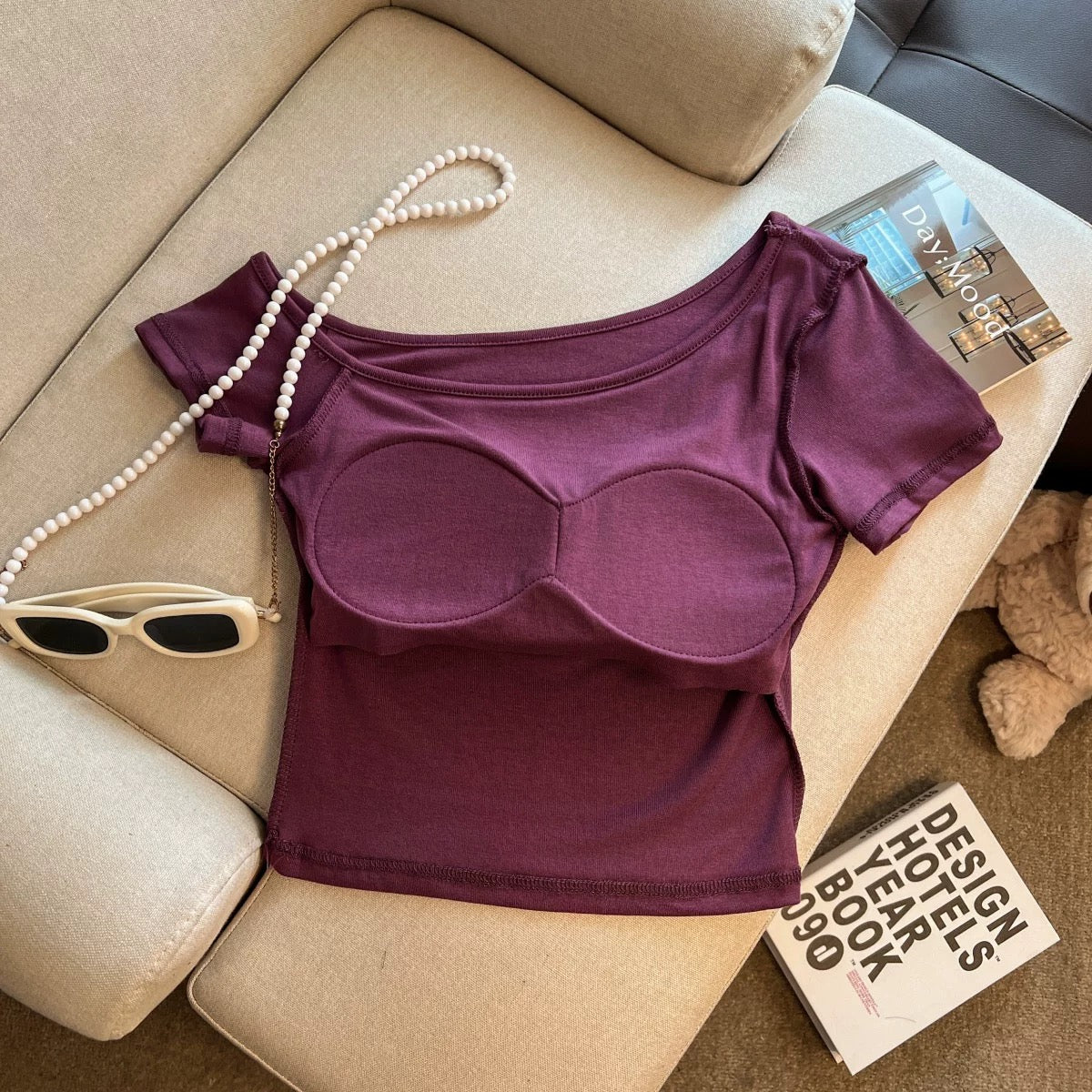 Madrid Drop Shoulder Built-In Bra Top