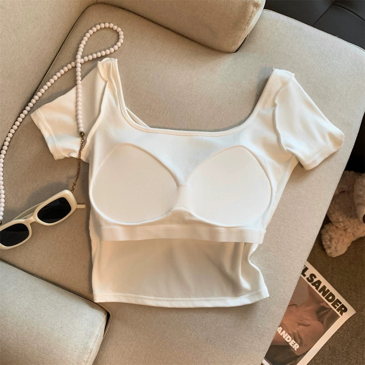 Naples Back Knot Built-In Bra Top