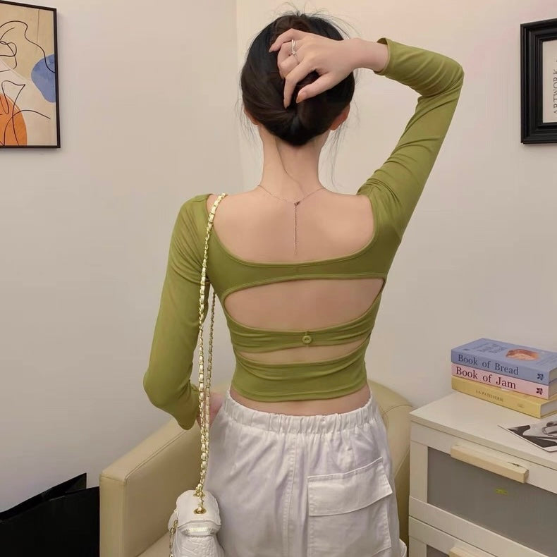 Auckland Button Cutout Built-In Bra Top