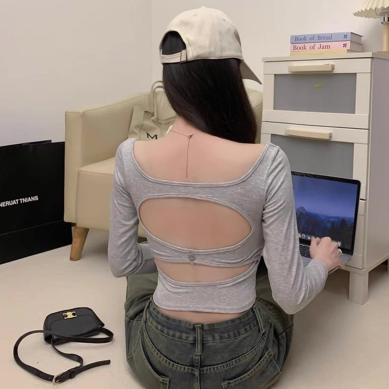 Auckland Button Cutout Built-In Bra Top