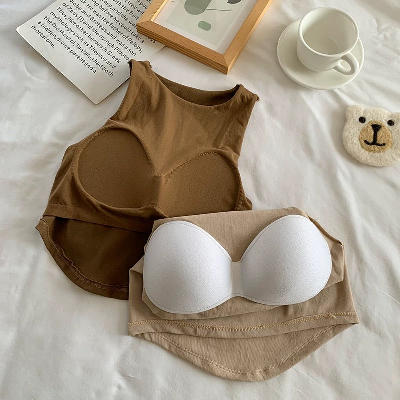 Budapest High Neck Built-In Bra Top