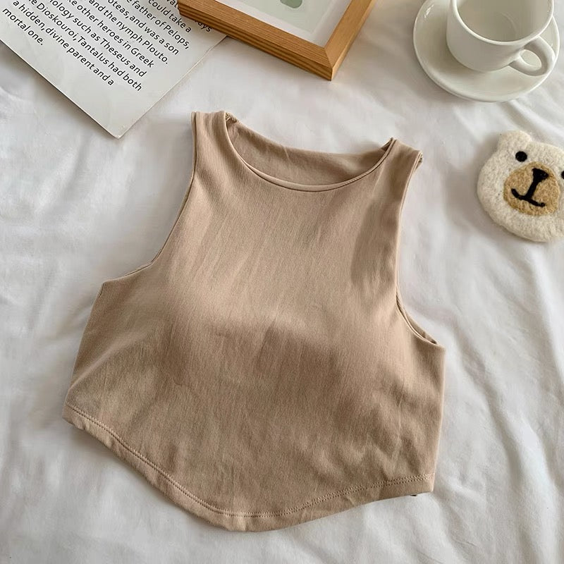 Budapest High Neck Built-In Bra Top