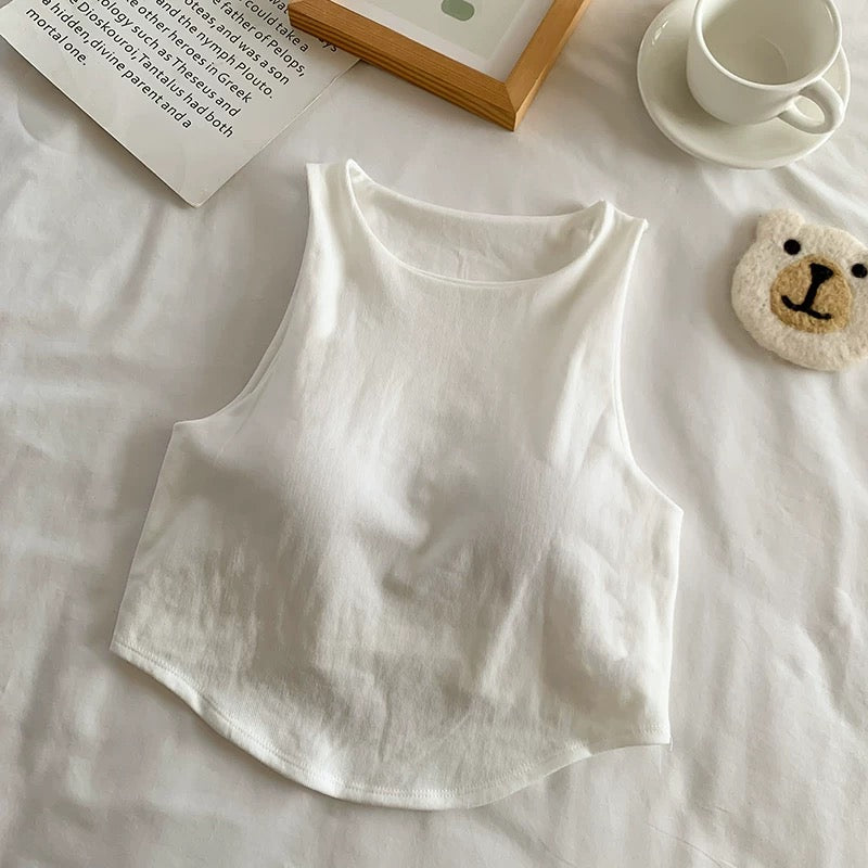 Budapest High Neck Built-In Bra Top