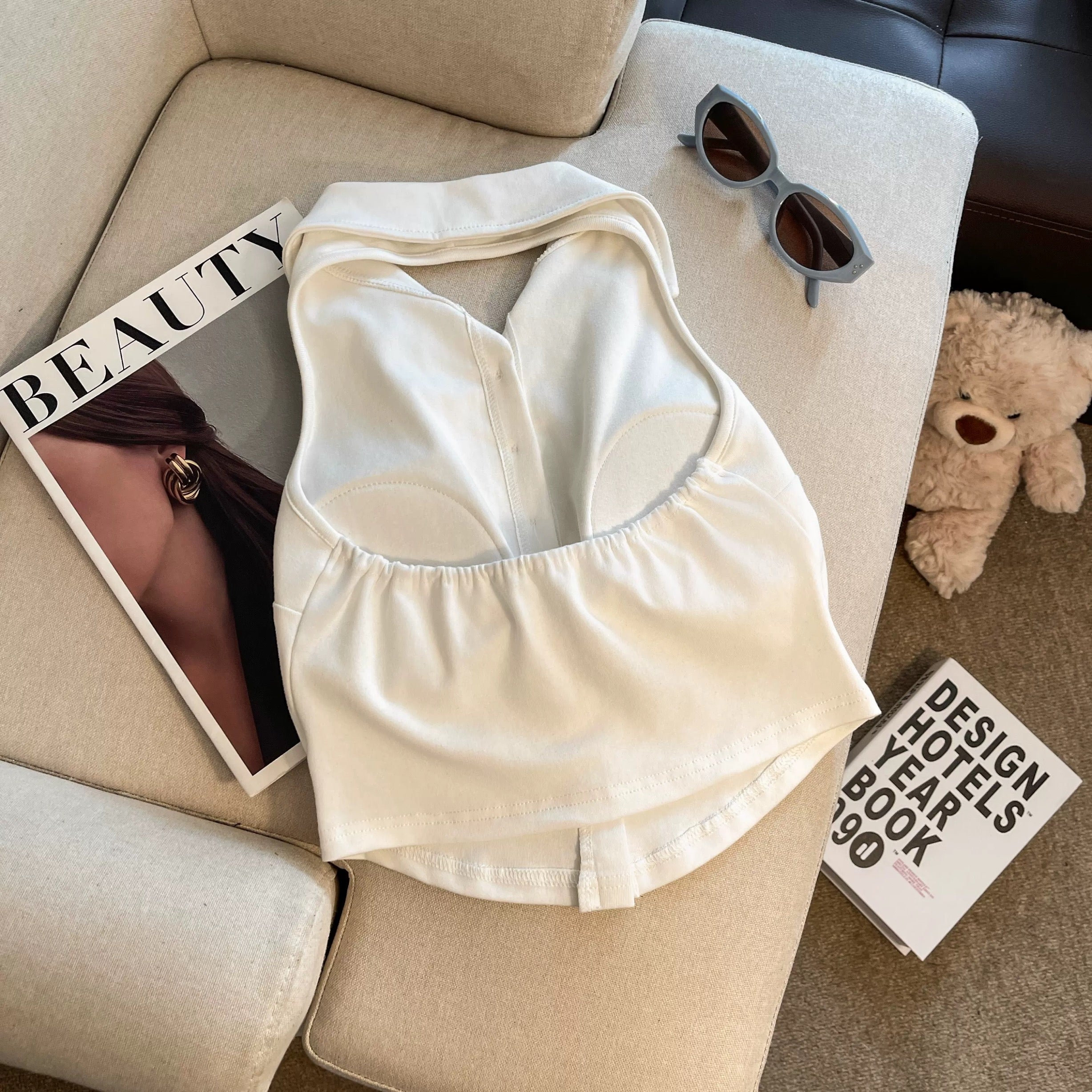 Bossbabe Collared Built-In Bra Top