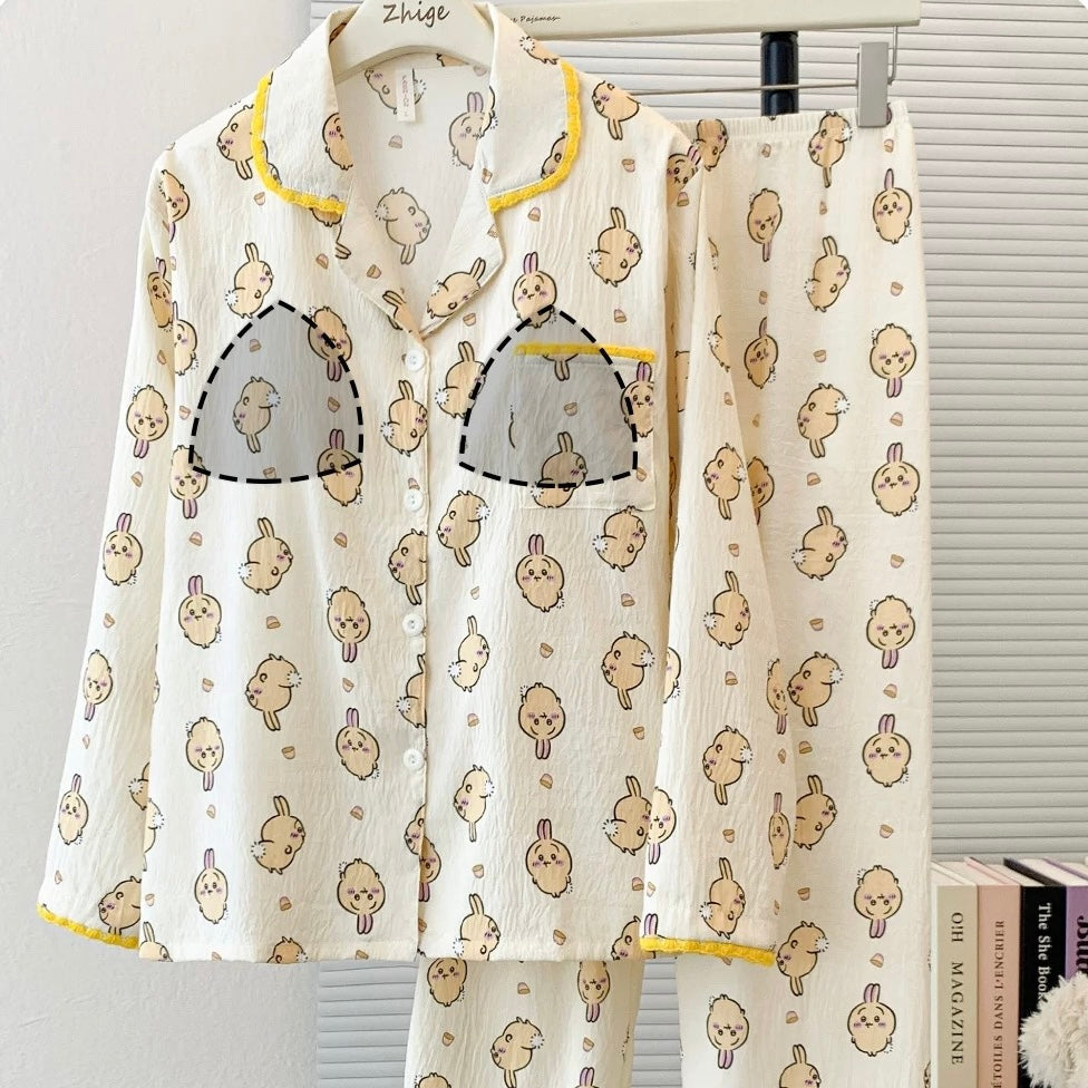 Fulffy Bunny Padded Nightsuit Set