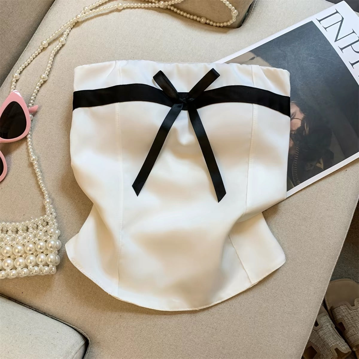 Coquette Ribbon Tube Top