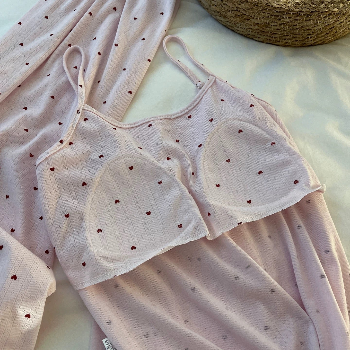 Dreamy Heart Padded Nightsuit - 3pc Set