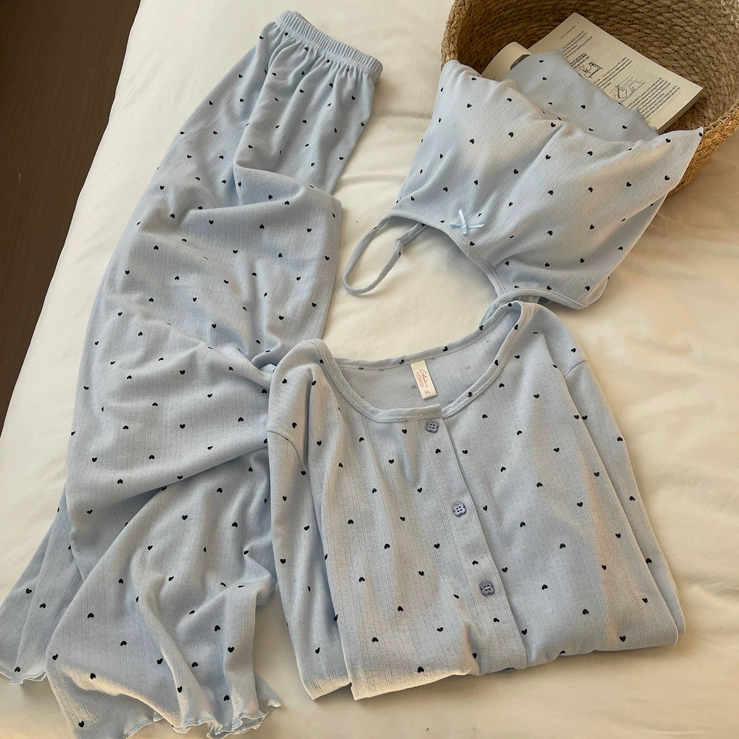 Dreamy Heart Padded Nightsuit - 3pc Set