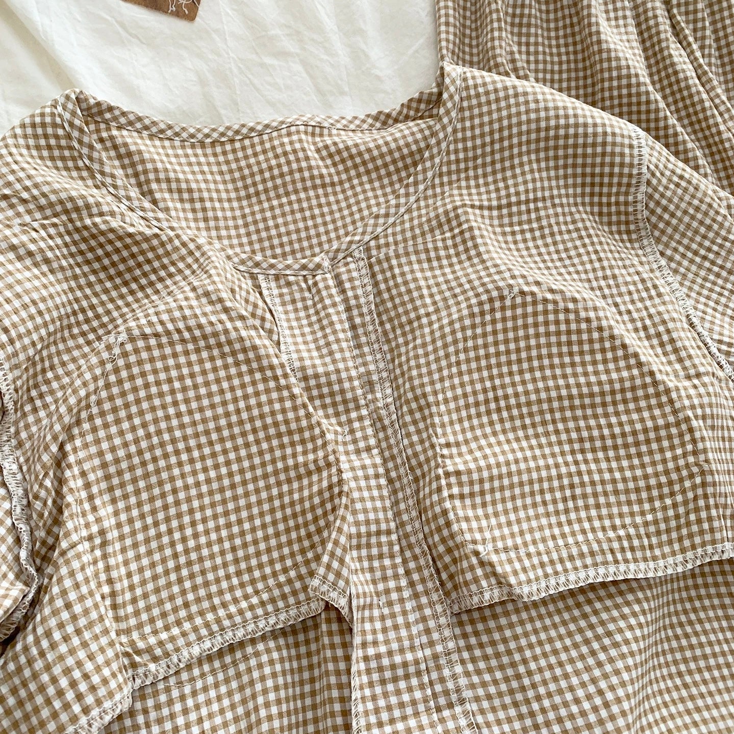 Toasted Gingham Padded Nightsuit Set