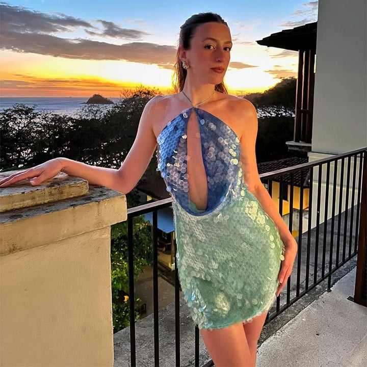 dress like a beach bum Tiered Mini Dress - Beach Bum