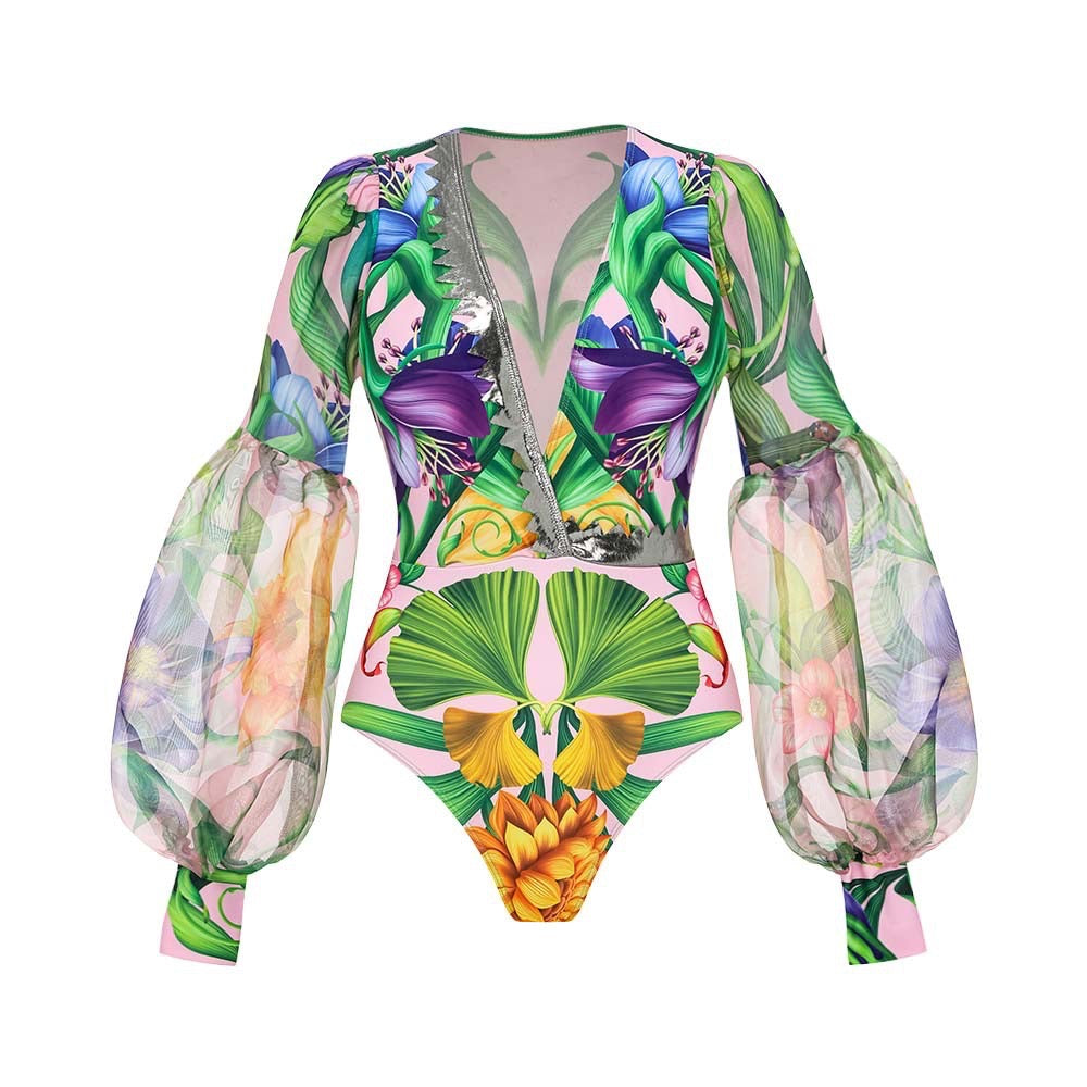 Blooming Breeze Resort Wear Monokini Set