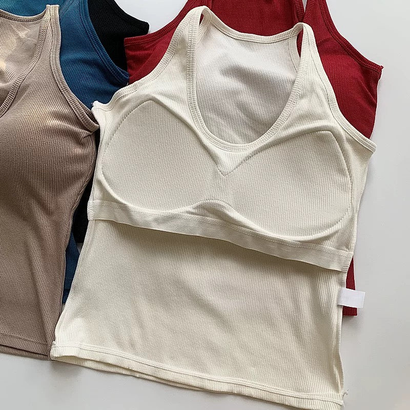 Zurich Scoop Neck Built-In Bra Top