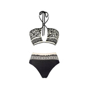 Tribal Halter Bikini Set with Printed Cover-Up