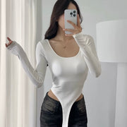 Athens Full Sleeves Built-In Bra Bodysuit