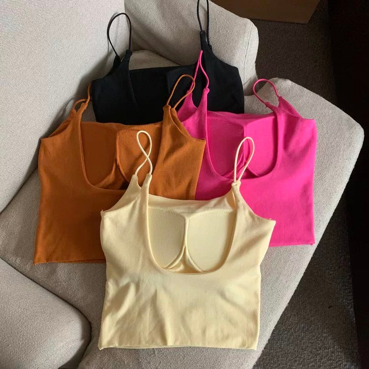 August Pastel Built-In Bra Top