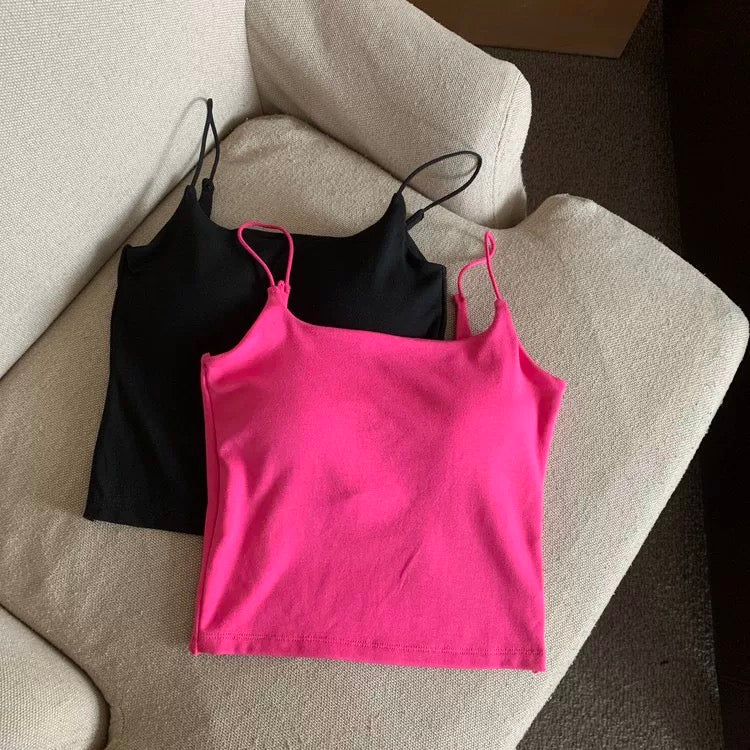 August Pastel Built-In Bra Top
