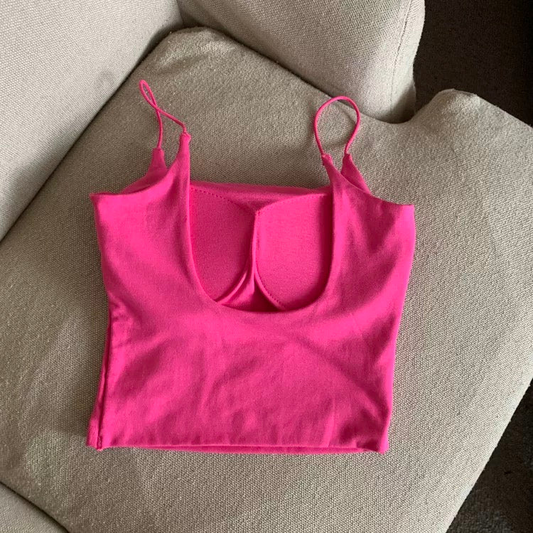 August Pastel Built-In Bra Top