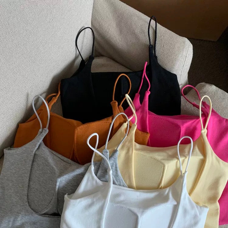 August Pastel Built-In Bra Top