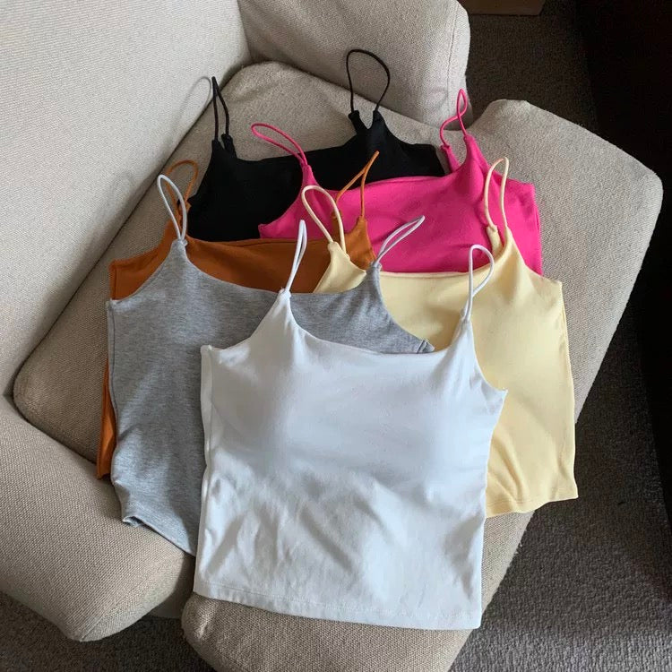 August Pastel Built-In Bra Top