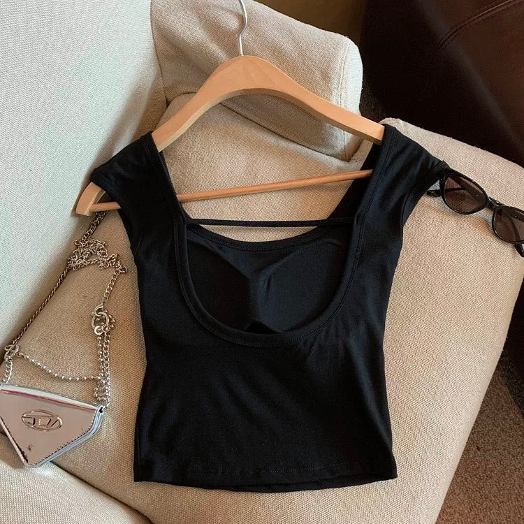 Kenya Square Neck Built-In Bra T-shirt