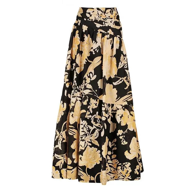 Dusk Floral Print Monokini With Skirt Set