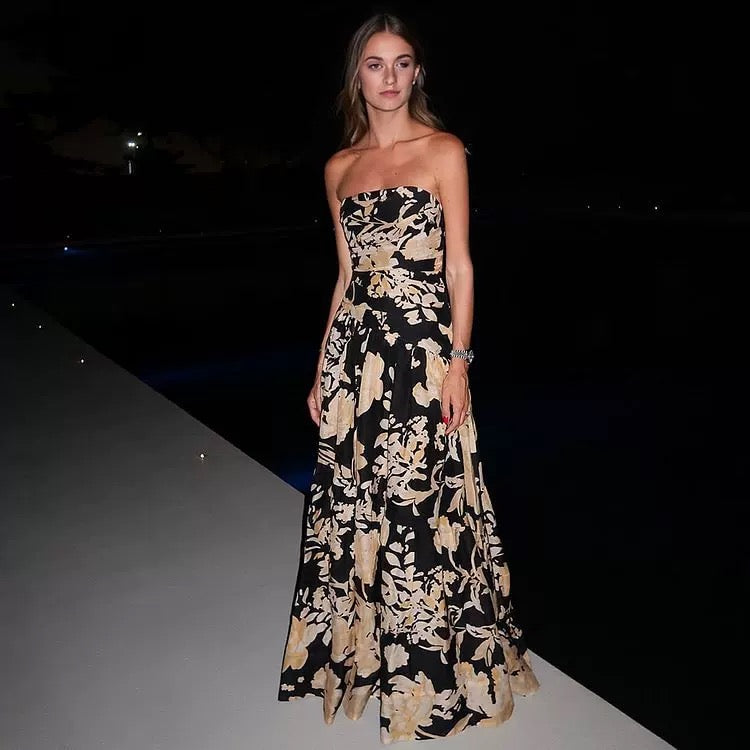 Dusk Floral Print Monokini With Skirt Set