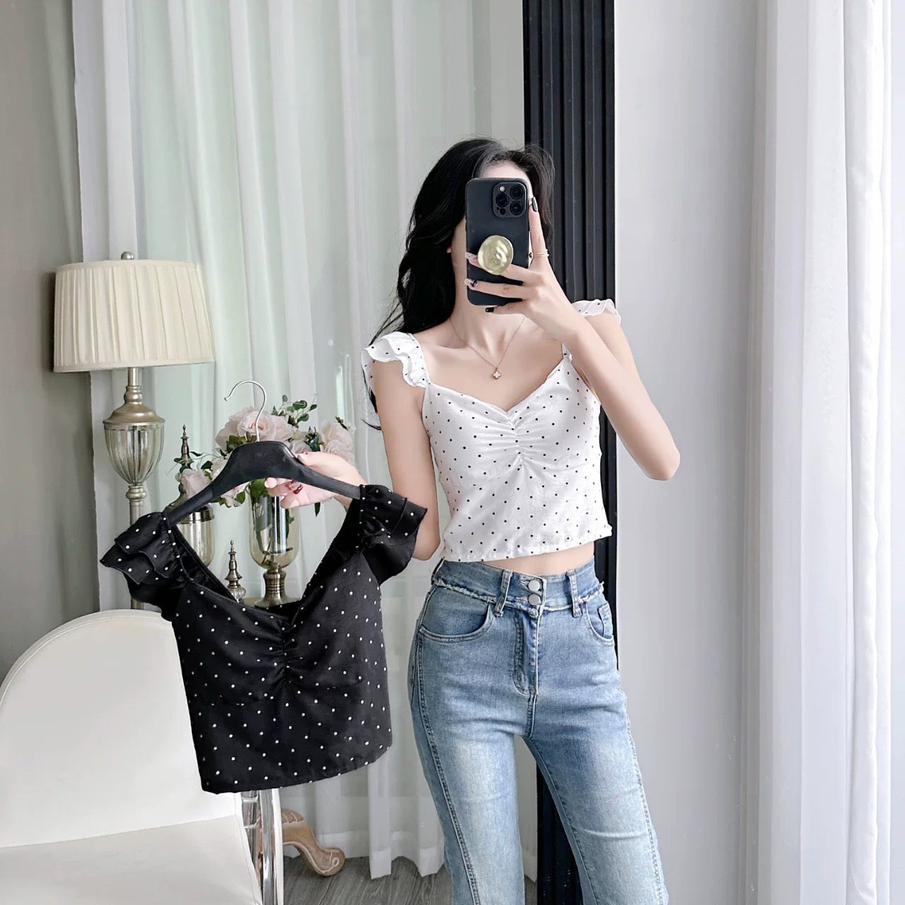 Dottie Flutter Built-In Bra Top