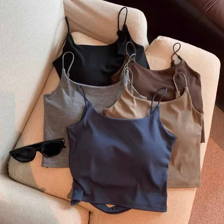 Vanta Back Cut Out Built-in Bra Camisole