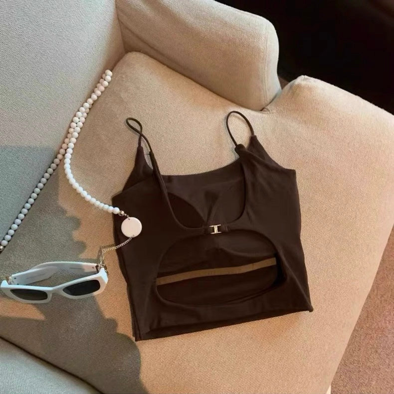 Vanta Back Cut Out Built-in Bra Camisole