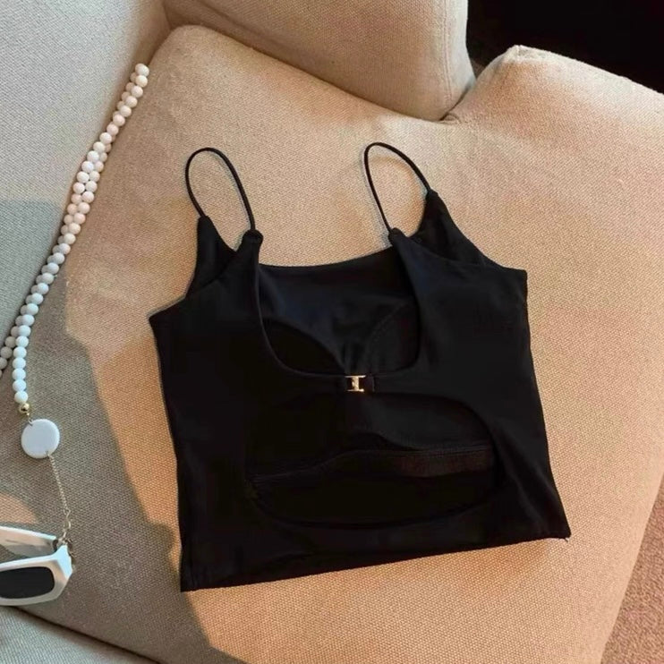 Vanta Back Cut Out Built-in Bra Camisole