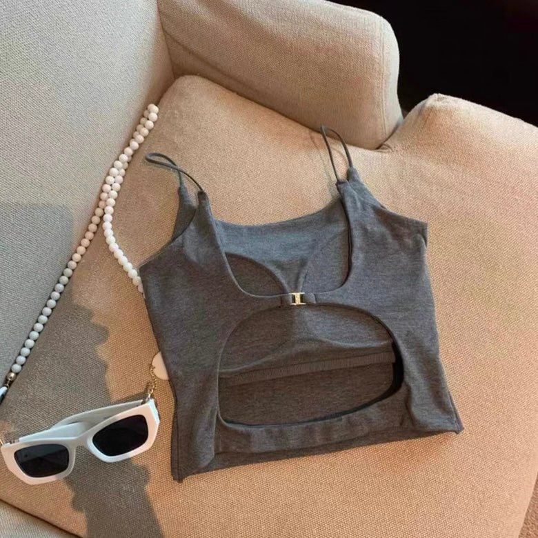 Vanta Back Cut Out Built-in Bra Camisole