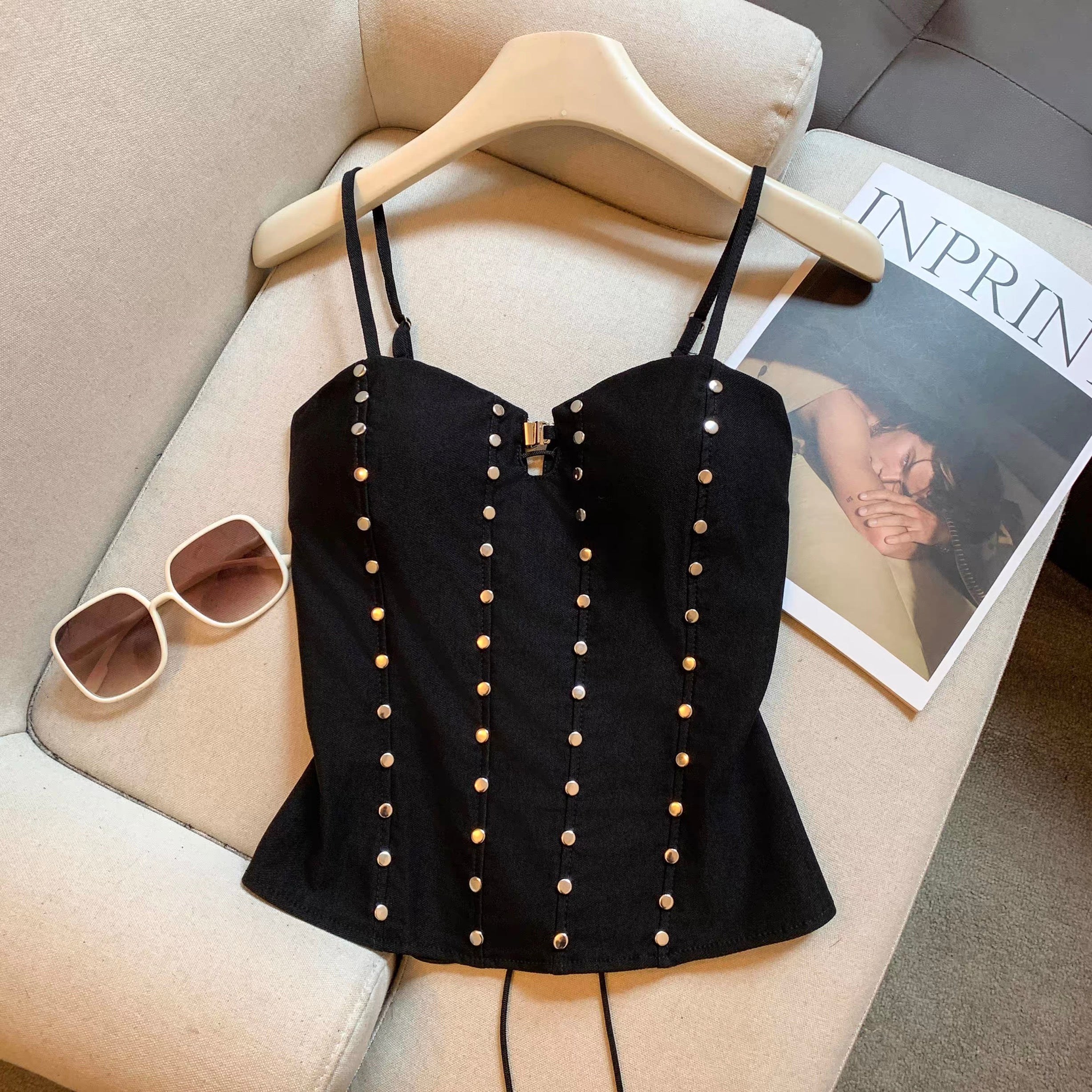Orb Studline Built-in Bra Top