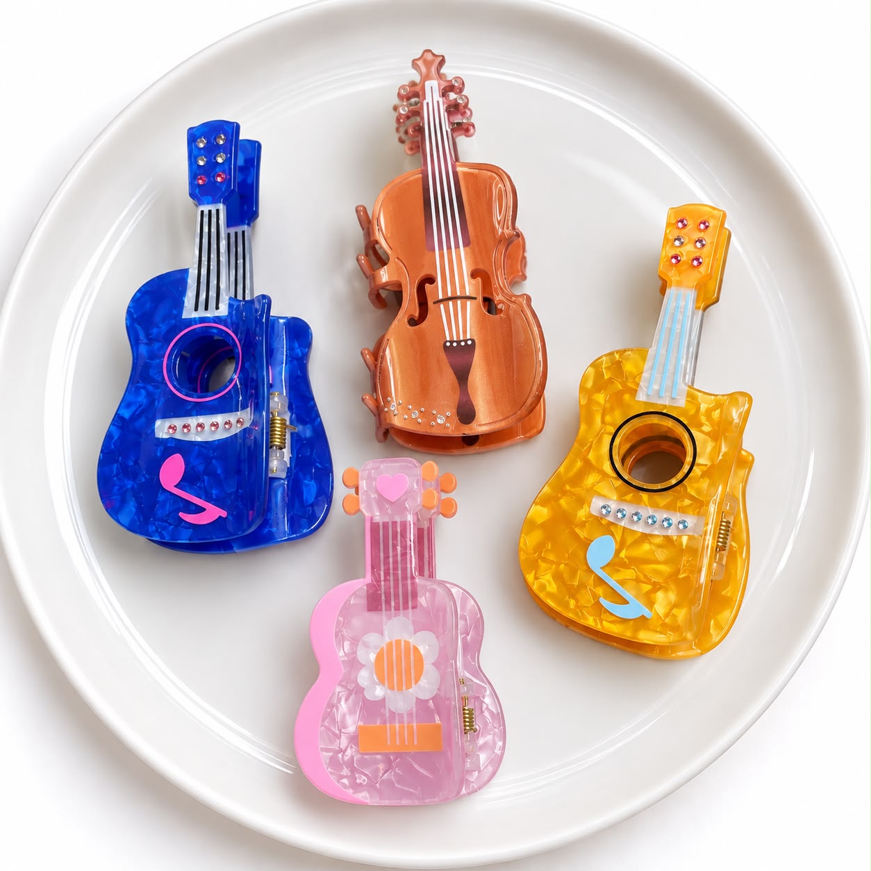 Guitar Girl Claw Clip