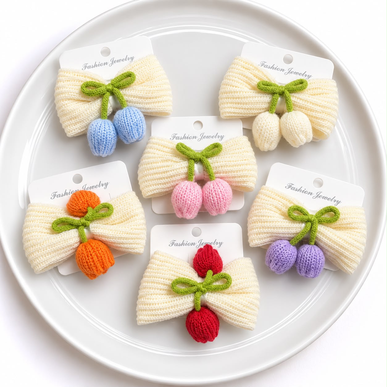 Blooming Tulips Crochet Hair Clip